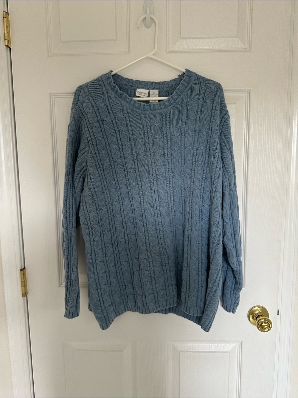 Cherokee Cable Knit Sweater - Light Blue